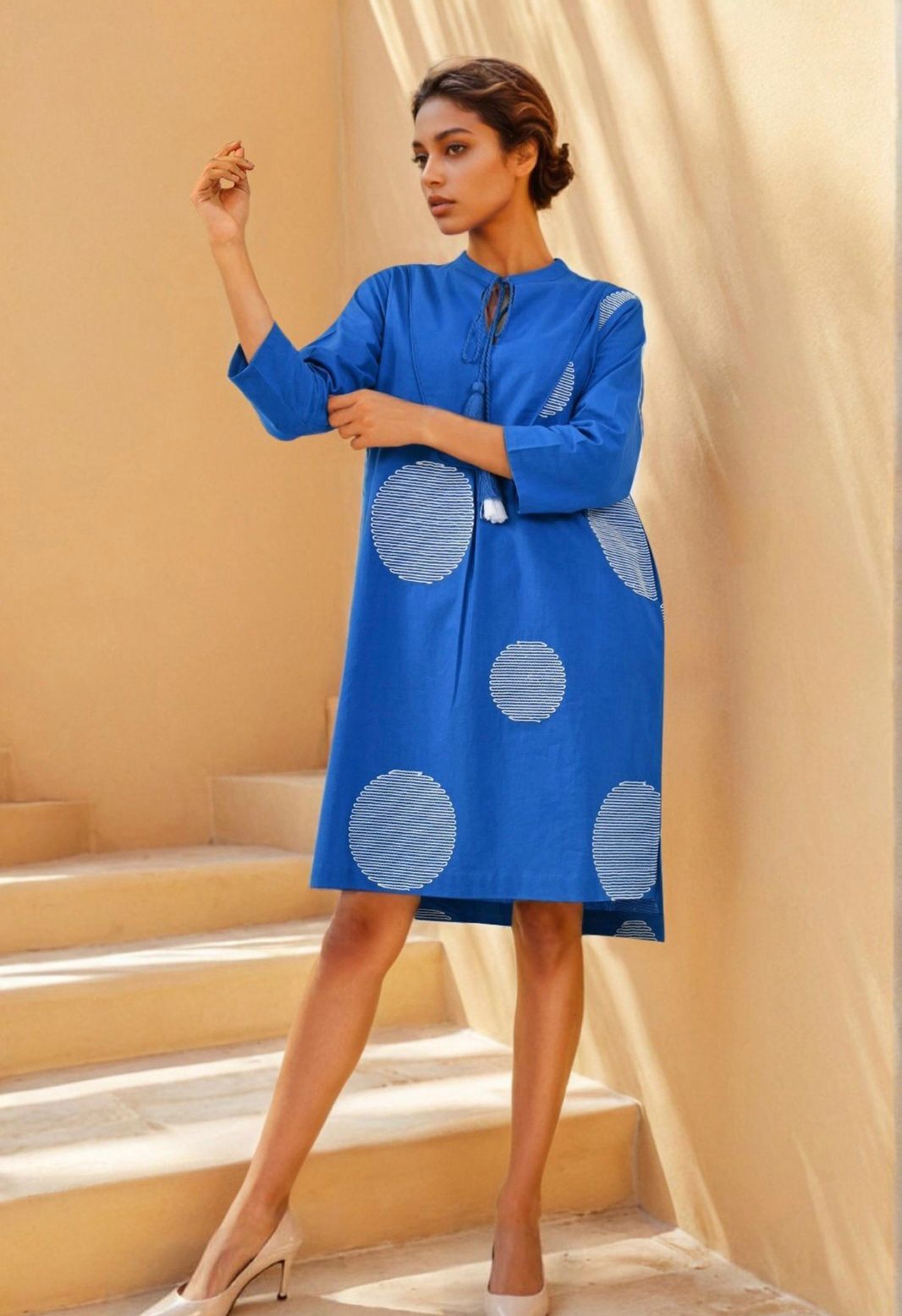 Azure Dot Breeze Dress - Image 1