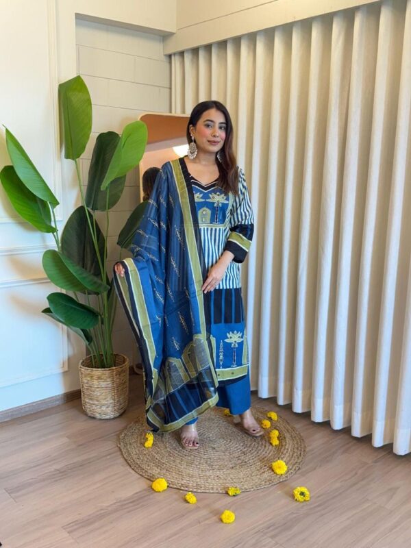 indigo palm suit set