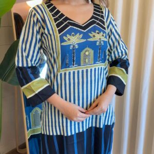 indigo palm suit set